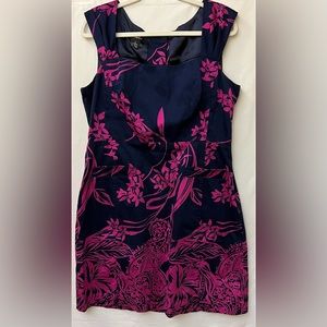 Spense Navy Blue and Pink dress Size 14